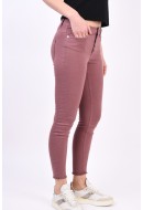 Women Pants Only Onlblush Hw Skinny Button Rose Brown